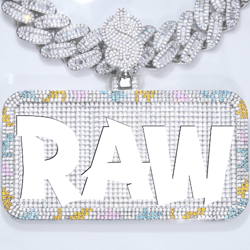 CUSTOM LETTER NECKLACE 3D COLORFUL SQUARE