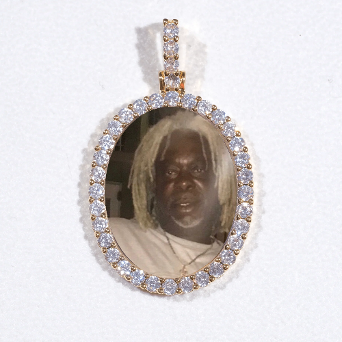 3D Oval Custom Picture Pendant