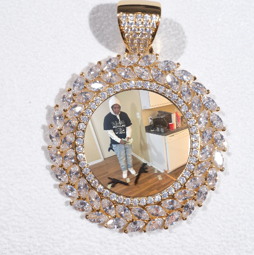 Large 3D Wheat Ear Custom Picture Pendant