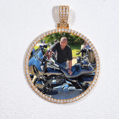 MEDIUM 3D CIRCLE CUSTOM PICTURE PENDANT