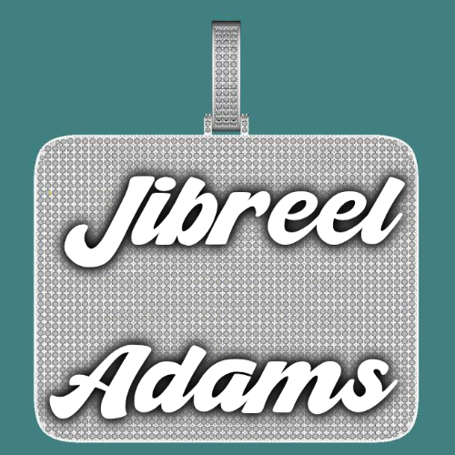 CUSTOM LETTER NECKLACE 3D BIG SQUARE