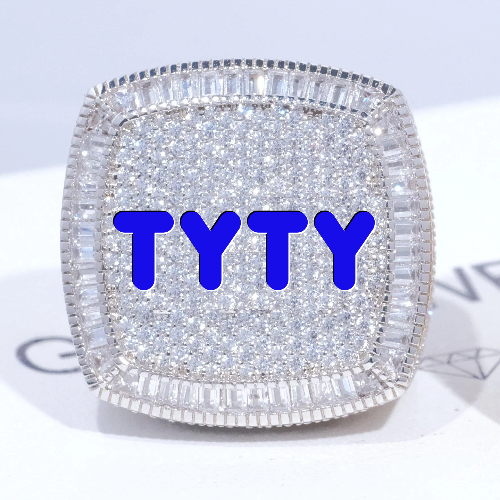 CUSTOM LETTER 3D ICED RING