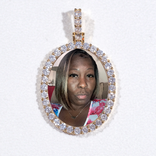 3D Oval Custom Picture Pendant