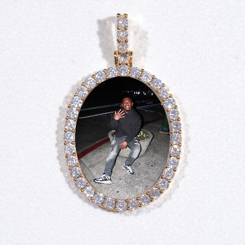 3D Oval Custom Picture Pendant