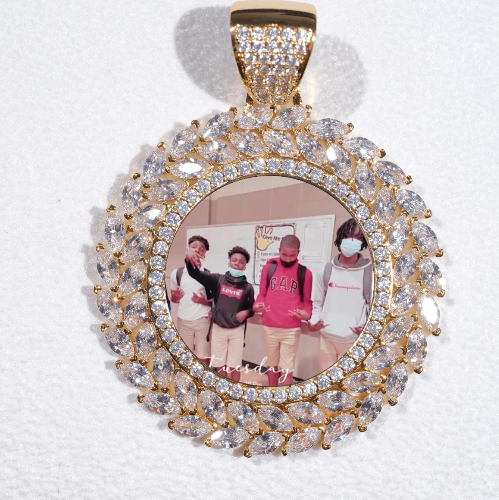 Large 3D Wheat Ear Custom Picture Pendant