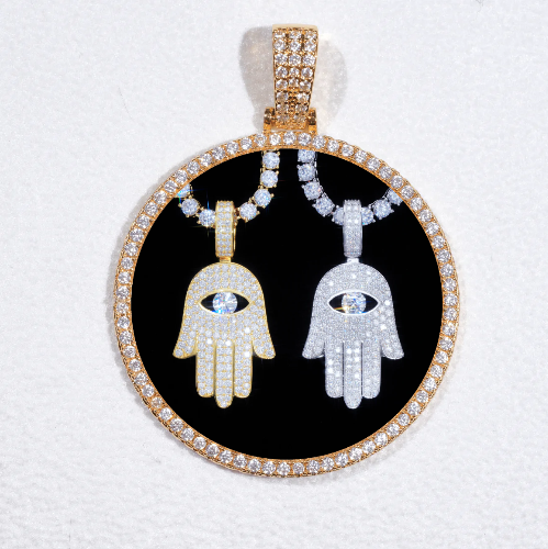 MEDIUM 3D CIRCLE CUSTOM PICTURE PENDANT