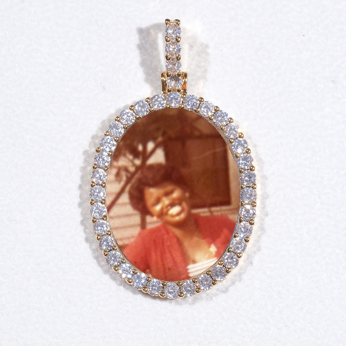 3D Oval Custom Picture Pendant