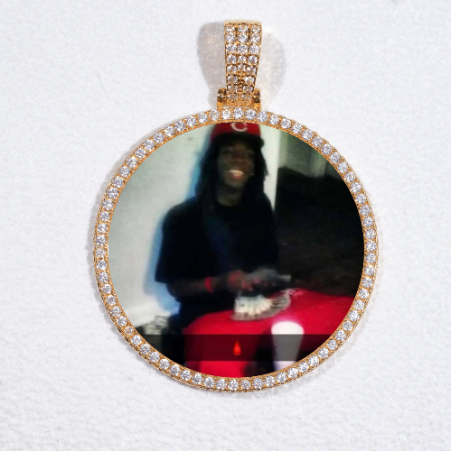 MEDIUM 3D CIRCLE CUSTOM PICTURE PENDANT