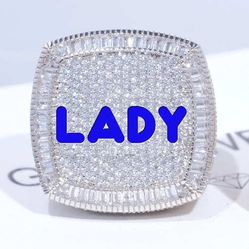 CUSTOM LETTER 3D ICED RING