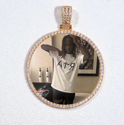 MEDIUM 3D CIRCLE CUSTOM PICTURE PENDANT