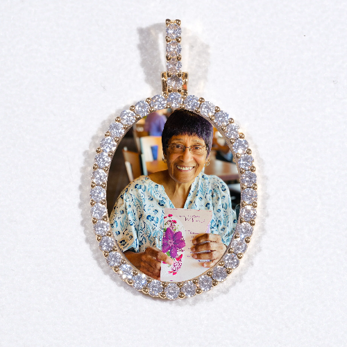3D Oval Custom Picture Pendant