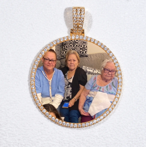 MEDIUM 3D CIRCLE CUSTOM PICTURE PENDANT