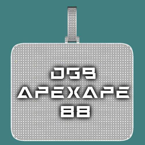 CUSTOM LETTER NECKLACE 3D BIG SQUARE