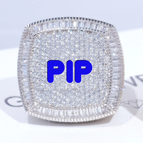 CUSTOM LETTER 3D ICED RING