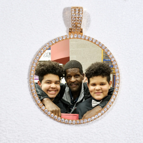 MEDIUM 3D CIRCLE CUSTOM PICTURE PENDANT
