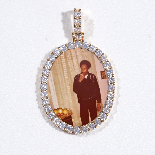 3D Oval Custom Picture Pendant