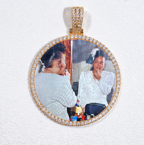 MEDIUM 3D CIRCLE CUSTOM PICTURE PENDANT