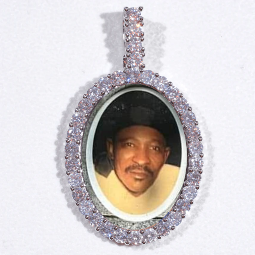 Large 3D Oval Custom Picture Pendant