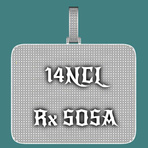 CUSTOM LETTER NECKLACE 3D BIG SQUARE