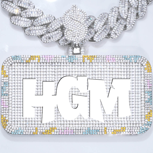 CUSTOM LETTER NECKLACE 3D COLORFUL SQUARE