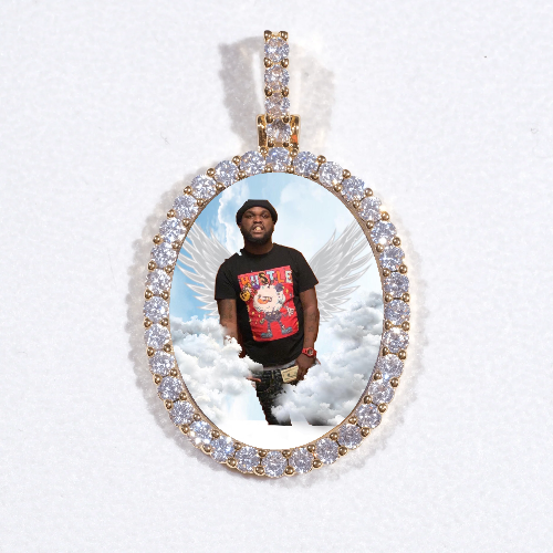 3D Oval Custom Picture Pendant