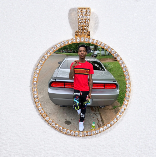 MEDIUM 3D CIRCLE CUSTOM PICTURE PENDANT
