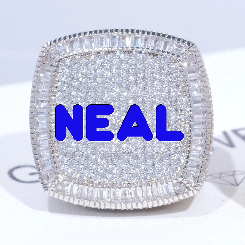 CUSTOM LETTER 3D ICED RING