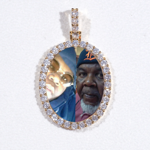 3D Oval Custom Picture Pendant