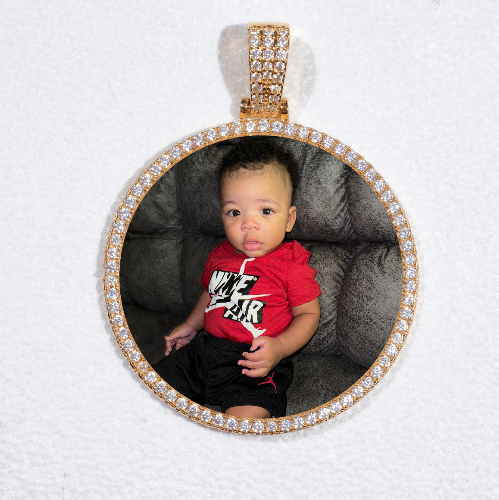 MEDIUM 3D CIRCLE CUSTOM PICTURE PENDANT
