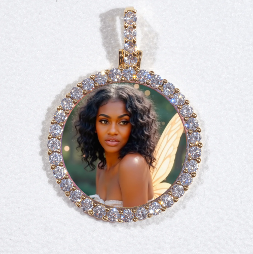 3D CIRCLE CUSTOM PICTURE PENDANT SMALL SIZE