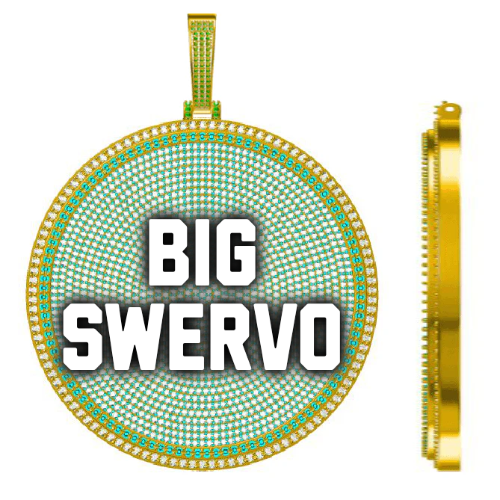 CUSTOM LETTER NECKLACE 3D BIG DISC