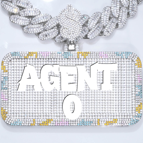 CUSTOM LETTER NECKLACE 3D COLORFUL SQUARE