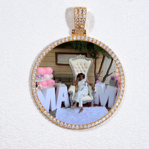 MEDIUM 3D CIRCLE CUSTOM PICTURE PENDANT