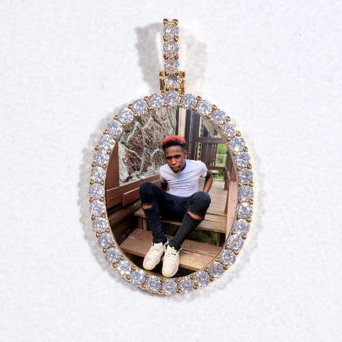 3D Oval Custom Picture Pendant