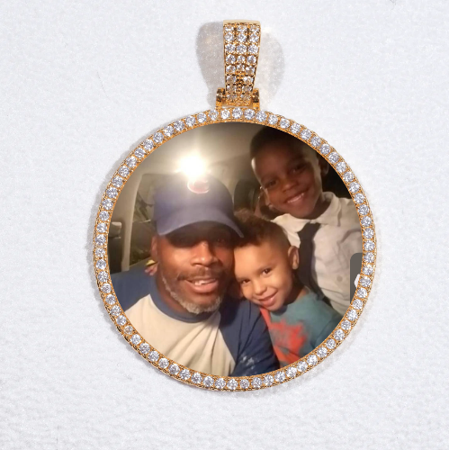MEDIUM 3D CIRCLE CUSTOM PICTURE PENDANT
