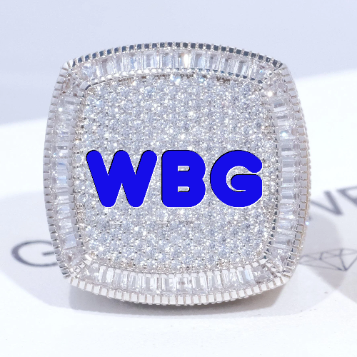 CUSTOM LETTER 3D ICED RING