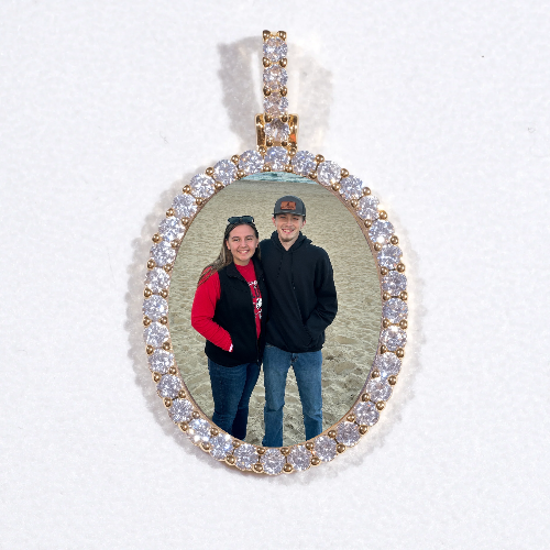 3D Oval Custom Picture Pendant