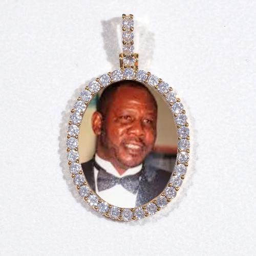 3D Oval Custom Picture Pendant