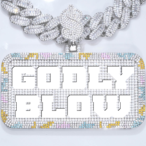 CUSTOM LETTER NECKLACE 3D COLORFUL SQUARE