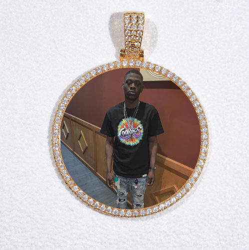 MEDIUM 3D CIRCLE CUSTOM PICTURE PENDANT