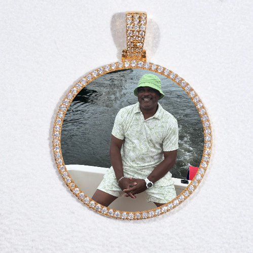 MEDIUM 3D CIRCLE CUSTOM PICTURE PENDANT