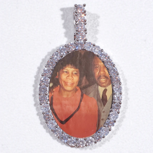 Large 3D Oval Custom Picture Pendant