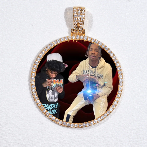 MEDIUM 3D CIRCLE CUSTOM PICTURE PENDANT
