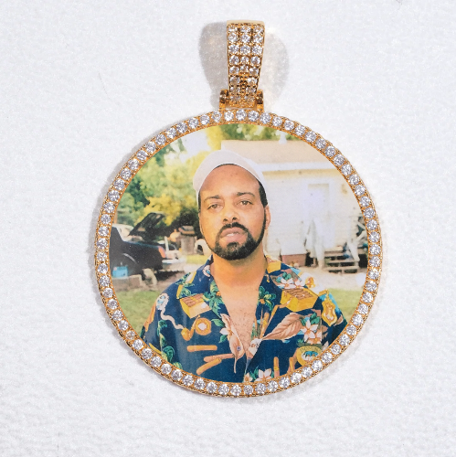 MEDIUM 3D CIRCLE CUSTOM PICTURE PENDANT