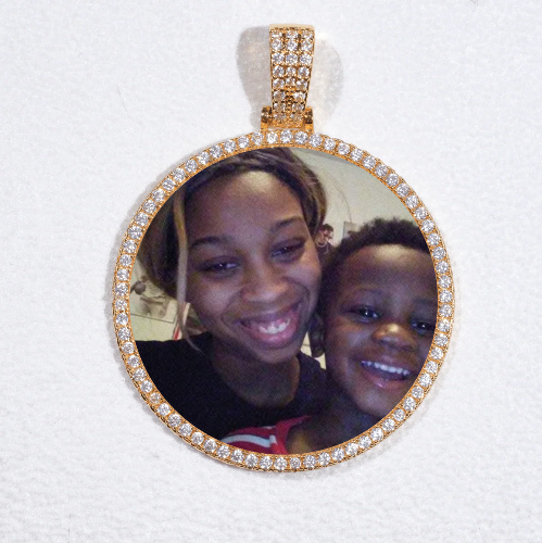 MEDIUM 3D CIRCLE CUSTOM PICTURE PENDANT