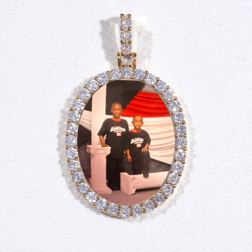 3D Oval Custom Picture Pendant
