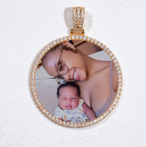 MEDIUM 3D CIRCLE CUSTOM PICTURE PENDANT