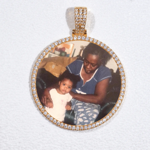 MEDIUM 3D CIRCLE CUSTOM PICTURE PENDANT