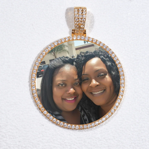 MEDIUM 3D CIRCLE CUSTOM PICTURE PENDANT