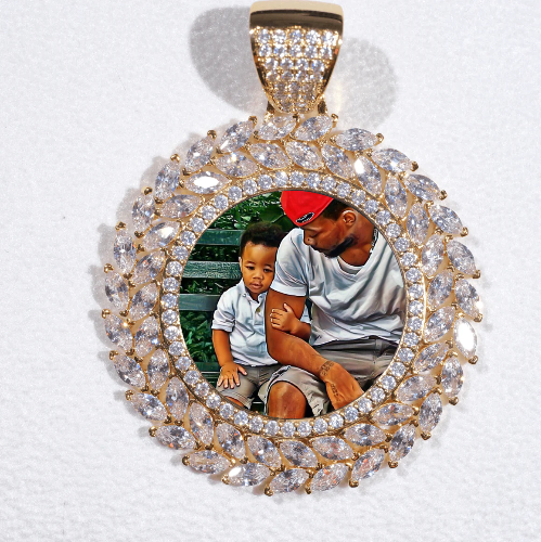 Large 3D Wheat Ear Custom Picture Pendant